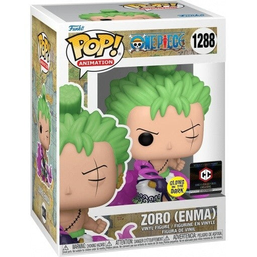 ONE PIECE ZORO(ENMA) FUNKO POP #1288 GLOWS IN THE DARK CHALICE COLLECTIBLES EXCLUSIVE