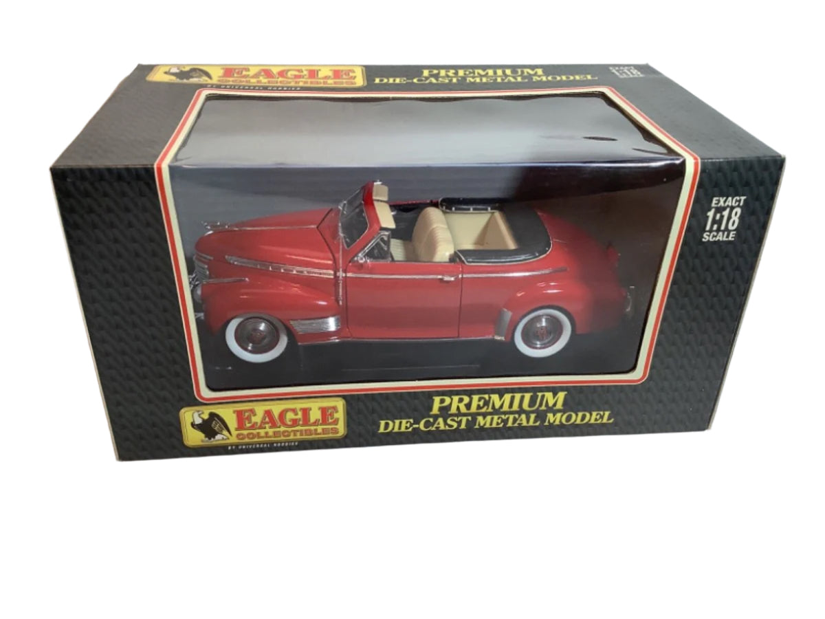 1/18 1941 CHEVROLET DELUXE CONVERTIBLE PREMIUM DIE-CAST METAL MODEL - EAGLE COLLECTIBLES