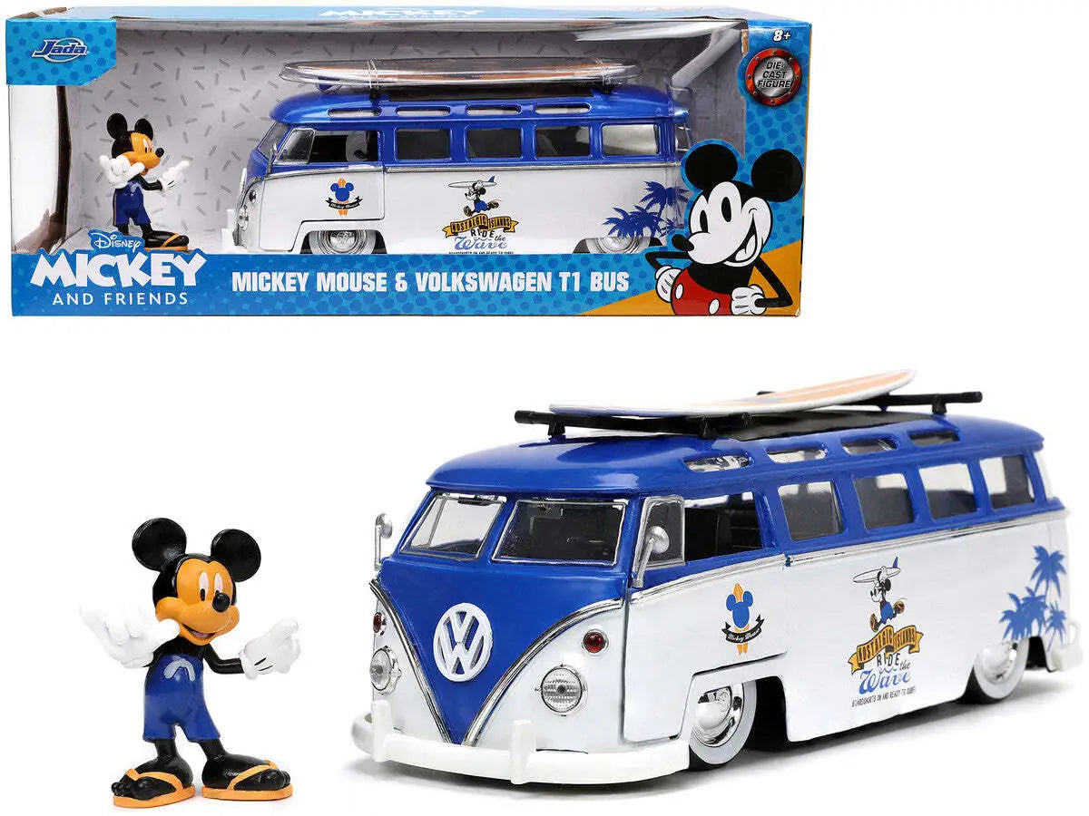 MICKEY MOUSE Y AUTOBÚS VOLKSWAGEN T1