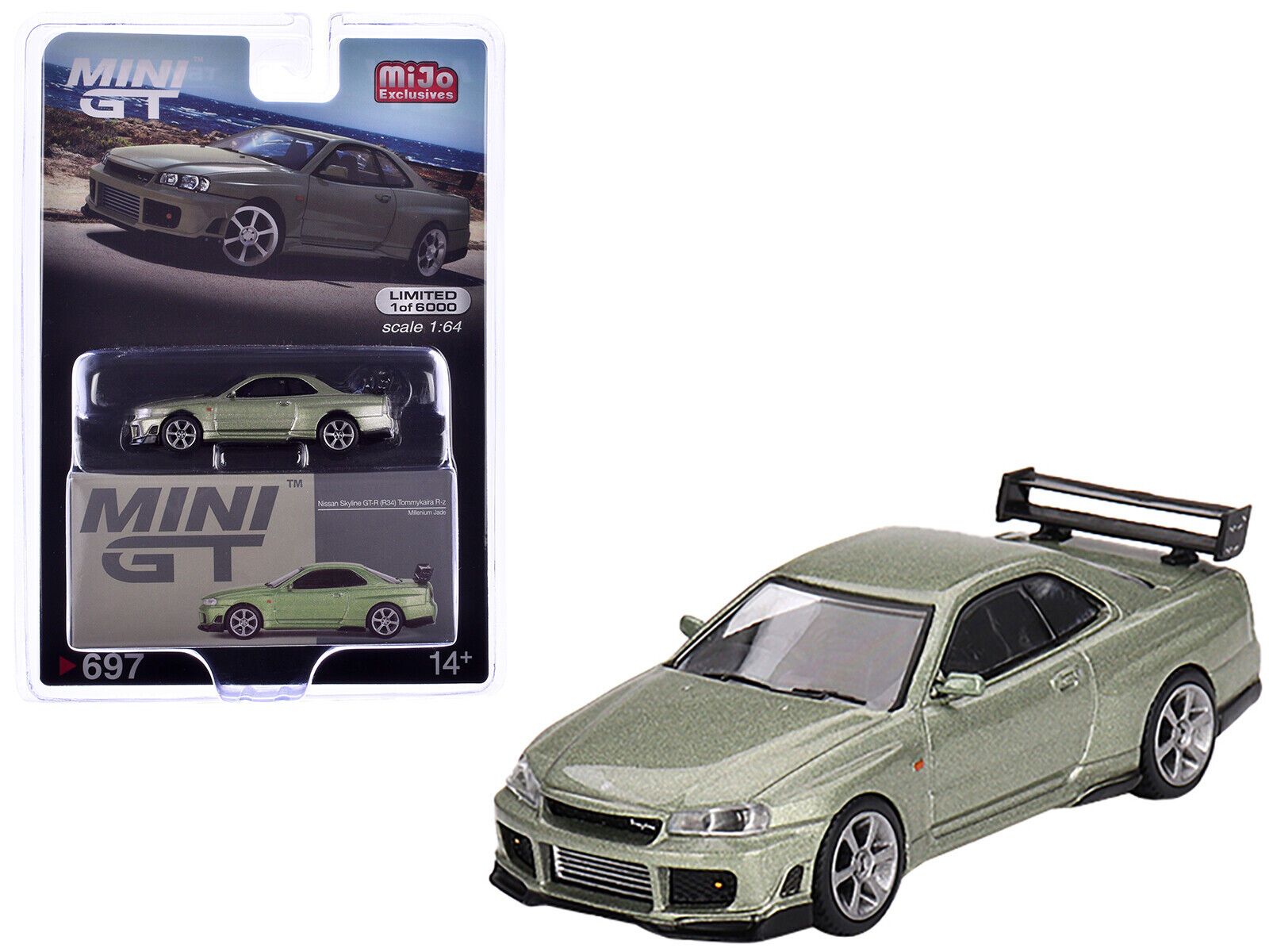 1/64 NISSAN SKYLINE GT-R (R34) TOMMYKAIRA R-Z MILENIUM JADE