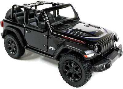 JEEP WRANGLER RUBICON 2018 CON TECHO ABIERTO Y TECHO RÍGIDO A ESCALA 1/32 - KINSMART