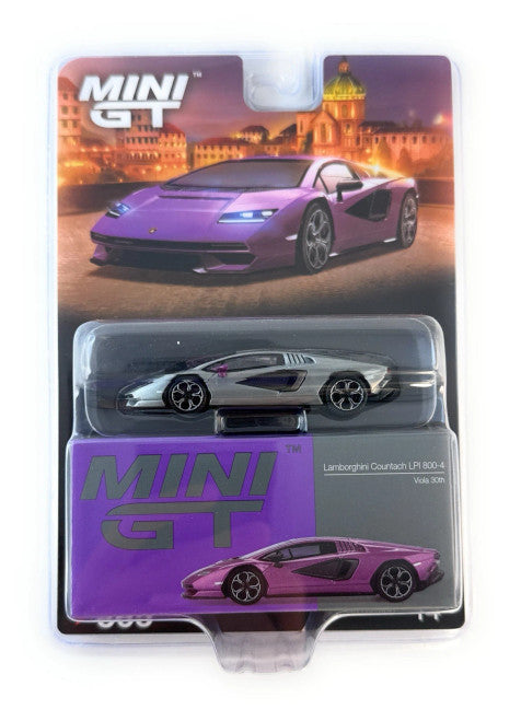 1/64 LAMBORGHINI COUNTACH LPI 800-5 VIOLA 30TH (CHASE "RAW") - MINI GT