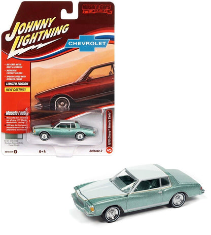 1/64 1979 CHEVY MONTE CARLO FIREMIST GREEN METALLIC - JOHNNY LIGHTNING