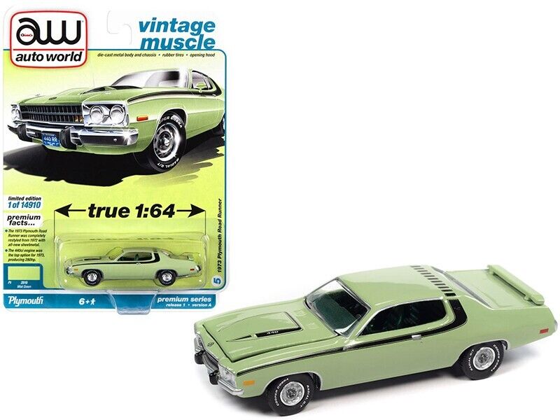 1/64 1973 PLYMOUTH ROAD RUNNER 440 - VINTAGE MUSCLE
