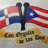 Sticker de PR - "Con orgullo de las dos" Dominicano y Puertorriqueño