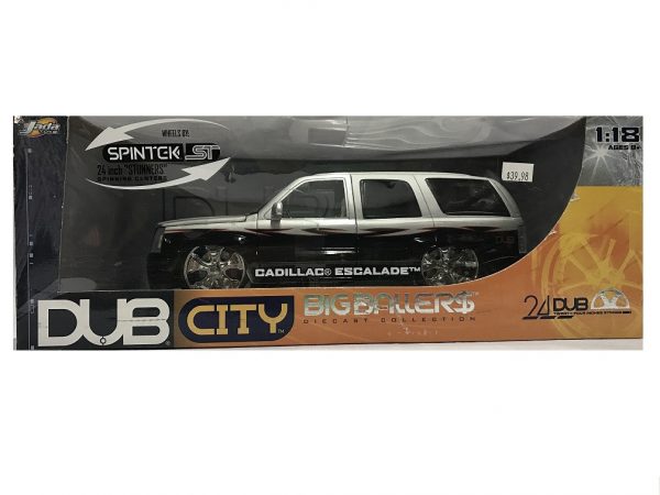 1:18 Cadillac Escalade (2 TONOS) Gris y Negro DUB CITY