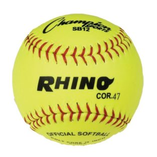 Bolas de Softball Forro sintético (Rhino) SR12  Docena